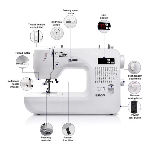 Sewing Machine Computerized Embroidery Sewing Machine with 60 Unique Built-in Stitch - Image 3