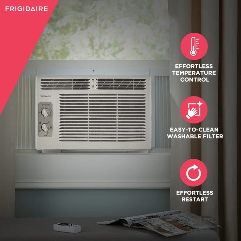 Frigidaire FFRA051WAE Window-Mounted Room Air Conditioner, 5,000 BTU with Temperature Control and Easy-to-Clean Washable Filter, in White - Image 2