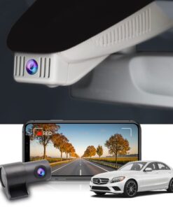 Fitcamx 4K Dual Dash Cam Compatible with Mercedes-Benz GLC 300& C Class (Model 6133), OEM Factory Look, Front 2160P+Rear 1080P HD Video, Loop Recording, WiFi & APP, G-Sensor, Easy to Use, 128GB Card