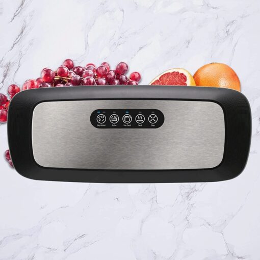 Automatic Food Vacuum Sealer Machine with Starter Vacuum Seal Bags Rolls, Dry & Moist Modes, Easy to Operate and Easy to Clean, Less Noise - Image 4