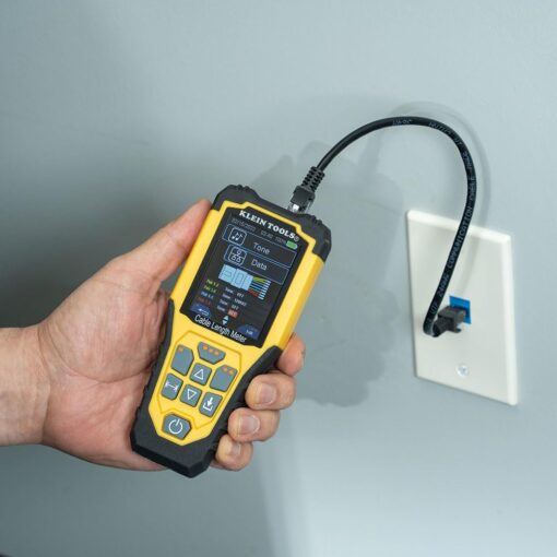 Klein Tools 501-915 Cable Tester, TDR Cable Length Meter Measures Electrical, Data, Two-Wire and Romex Cables, Includes Leads, Carrying Case - Image 8