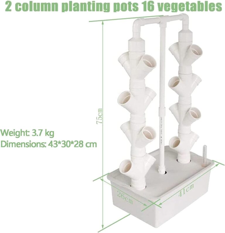 ZXSYYDS Vertical Grow Tower,2/3/4 Columns Hydroponic Growing Kit, Hydroponic Tower Grow System,Vegetable Plant Tower Gift for Gardening Lover - Home Grow Lettuce,Herbs,Veggies & Fruit,16Holes - Image 7