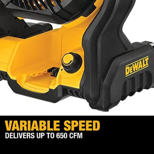 DEWALT 20V MAX Battery Pack with Charger, 3-Ah (DCB230C), Black 20V MAX* Jobsite Fan, Tool Only - Image 2