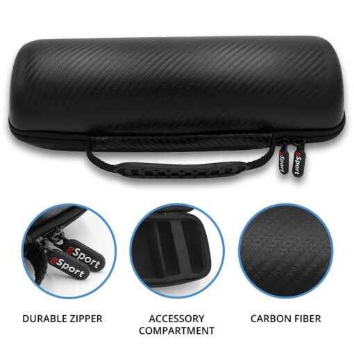 JBL Charge 5 Waterproof Portable Speaker with Built-in Powerbank and gSport Carbon Fiber Case (Black) - Image 7