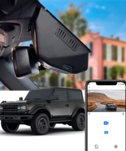 Fitcamx 4K Dash Cam Suitable for Ford Bronco 2021-2024 & Rapor (Not for Bronco Sport) HD2-14873, OEM Look, UHD 2160P Video, Built-in WiFi & APP, Loop Recording, G-Sensor, Plug & Play, 64GB Card