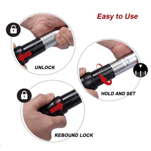 RIMKOLO 3/4-inch Drive Click Torque Wrench Dual-Direction Adjustable Torque Wrench Set with Buckle with Screwdriver (100-600ft.lb / 135-815Nm) - Image 5