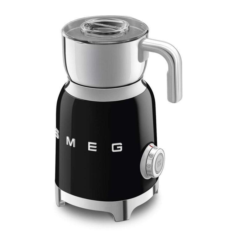 SMEG Retro 50's Style Milk Frother with 2 Disks 6 Preset Programs Hot or Cold Frothing and Induction Heating (Black) - Image 4