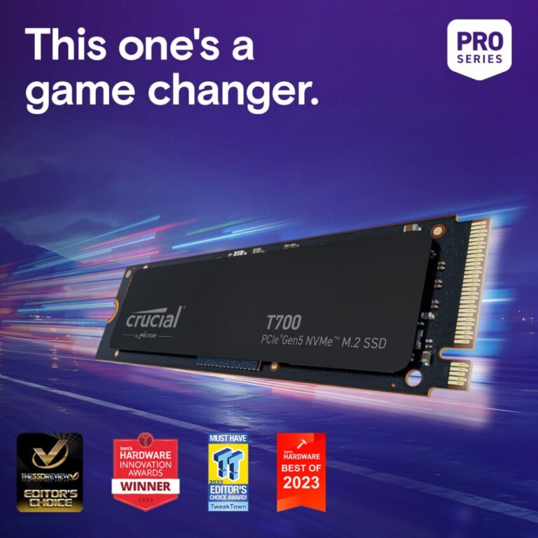 Crucial T700 1TB Gen5 NVMe M.2 SSD - Up to 11,700 MB/s - DirectStorage Enabled - CT1000T700SSD3 - Gaming, Photography, Video Editing & Design - Internal Solid State Drive - Image 2