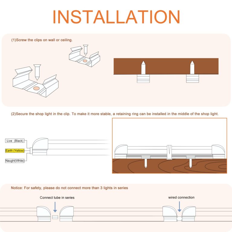 ONLYLUX 8ft LED Shop Light - 90W 12000lm 5000K, 8 Foot Led Shop Light Fixture, V Shape Bulbs for Garage, 8 ft Led Lights, Plug and Play (10 Pack) - Image 3