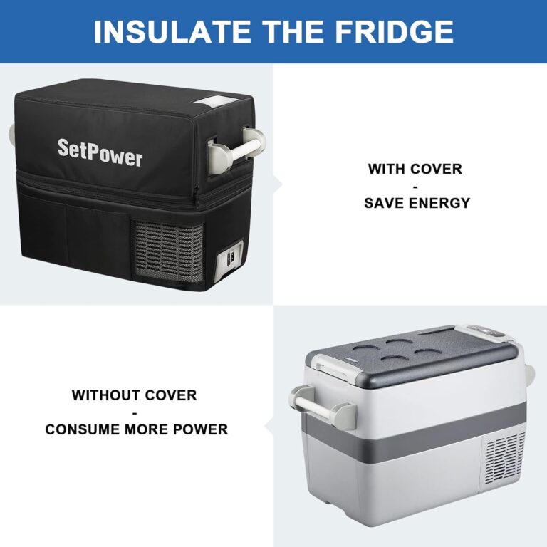 Setpower AJ40 Portable Refrigerator with Cover 42 Quart Electric Cooler 12 Volt Refrigerator Car Fridge Car for Truck Van RV Camping Travel Fishing - Image 3