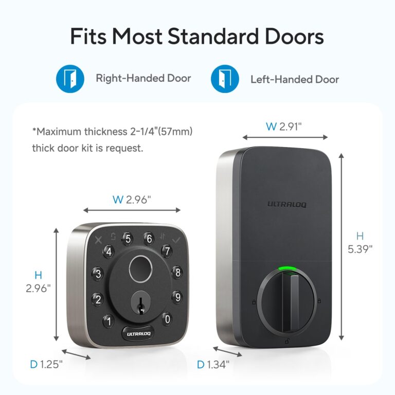 ULTRALOQ Bolt Fingerprint Matter Smart Lock, Fingerprint Keyless Entry Door Lock Deadbolt, Works with Apple Home, Alexa, Google, SmartThings, IFTTT, Built in Matter Over Thread, 12 Months Battery - Image 7