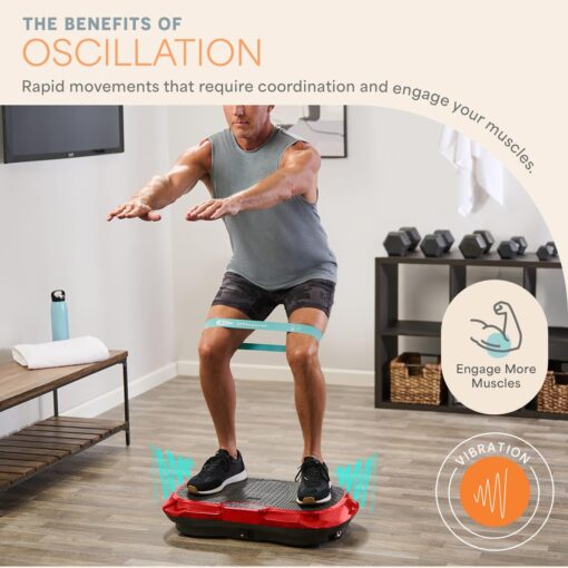 Lifepro Waver Vibration Plate Exercise Machine – High-Intensity Vibration for Muscle Activation, Full-Body Workout Vibrating Platform with Loop Bands, Fitness Equipment for Strength Toning & Fat Loss - Image 7