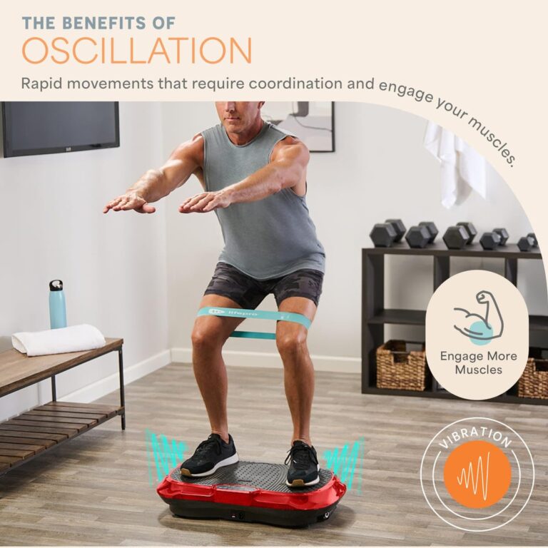 Lifepro Waver Vibration Plate Exercise Machine – High-Intensity Vibration for Muscle Activation, Full-Body Workout Vibrating Platform with Loop Bands, Fitness Equipment for Strength Toning & Fat Loss - Image 7