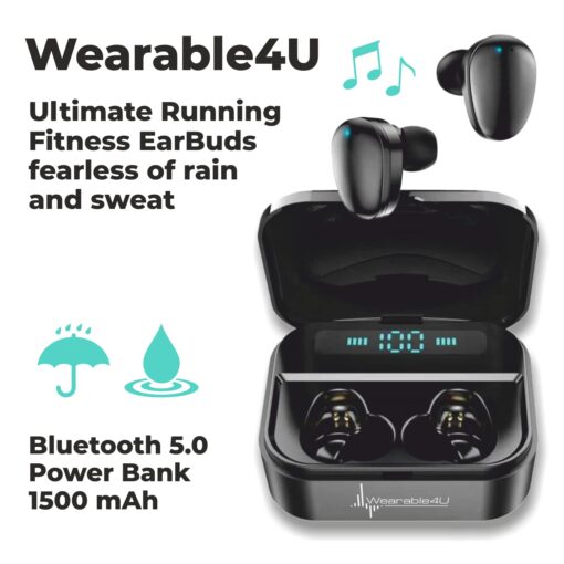 Wearable4U - Bushnell Wingman View Golf GPS Bluetooth Speaker with Ultimate Black Earbuds and Wall and Car Chargers Bundle - Image 2