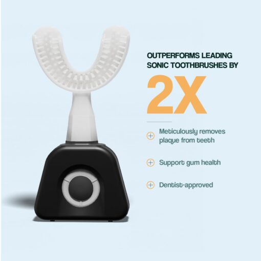 Y-Brush - Electric Toothbrush - Y-Shaped Brush - 3 Months Battery Life - NylonBlack Premium Pack - Image 8