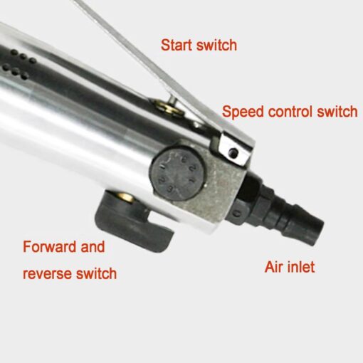 Pneumatic bottle cap sealer, handheld bottle cap screw sealer with 6 capping heads (10-50 mm), up to 2600RPM, for plastic and glass bottle caps - Image 4