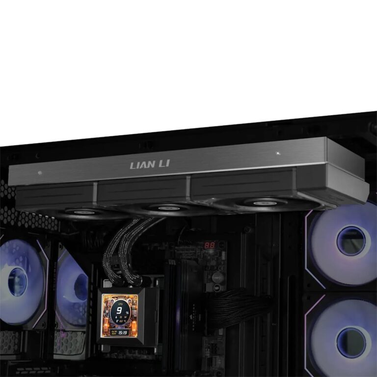 Lian-Li HydroShift LCD 360S Performance 360mm All-In-One CPU Liquid Cooler - Black - Image 2