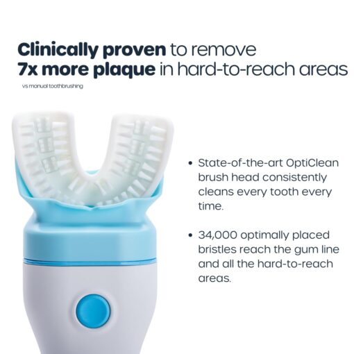 Willo Fully Automated Kids U-Shaped Electric Toothbrush - 2 Brushing Timers, Deep-Cleans, Consistent Results, Eliminates Brushing Mistakes - Berry Splash (Medium - Kids Ages 8-11 Years) - Image 7