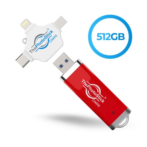ThePhotoStick® Omni 512GB - Secure Photo & Video Backup and Transfer | Digital File Organization | USB & Multiport Connection for Phones, Tablets and Computers | Portable Memory | External Storage - Image 2
