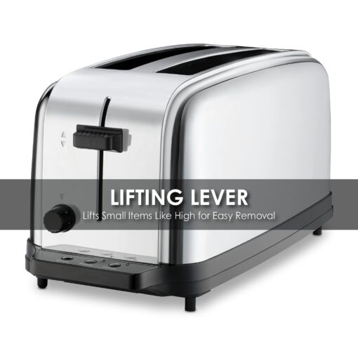 Waring Commercial WCT704 4 Slice Extra Long Slot Light Duty Pop-Up Toaster, 120V, 5-15 Phase Plug - Image 6