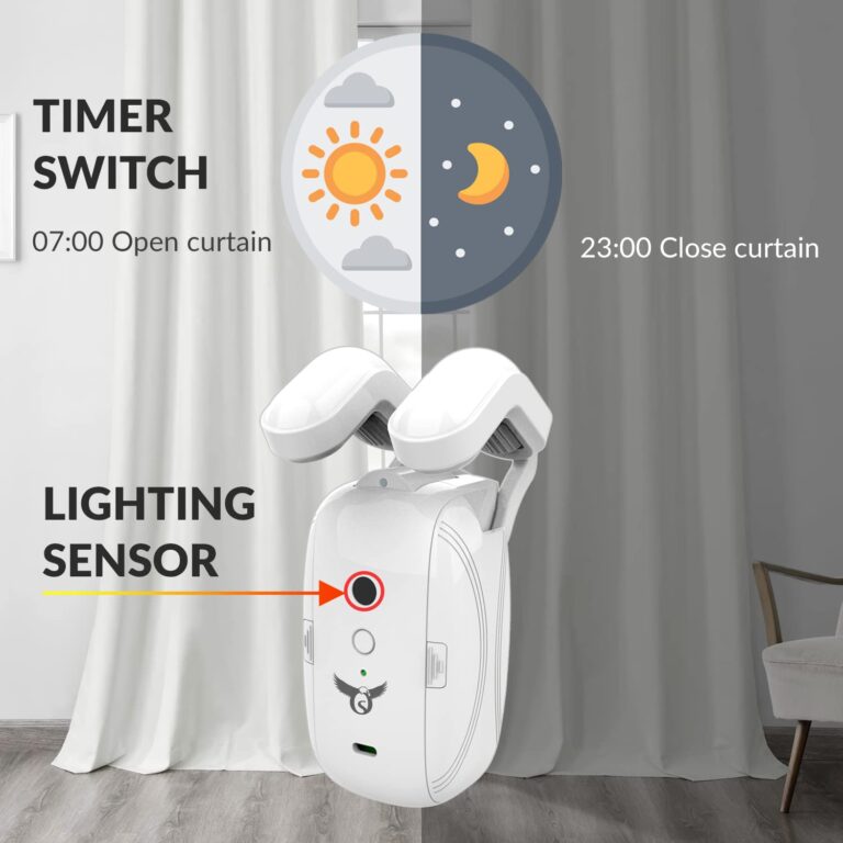 Osprey Smart Curtain Opener (2 Motors),3in1:Roman Rod+T-Track+U-Rail,Suitable for 0.32-1.57" Rod,Remote Control & Wireless App,Compatible with Alexa,Google Home(Gateway Included),Double Side Opening - Image 5