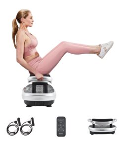 EILISON FITABS 3D Vibration Plate Exercise Machine - Ocsillation, Pulsation + 3D Motion Vibration Platform | Whole Body Viberation Machine for Lymphatic Drainage, Weight Loss, Recovery (Fitabs Silver)