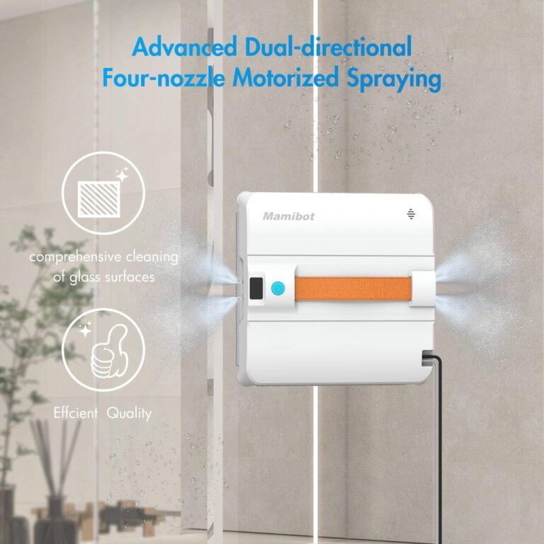 Mamibot W120-DP Robot Window Cleaner, Window Cleaning Robot with Four Water Spray,3200 Pa Suction Power, Multiple Cleaning Modes,App&Remote Control,for High-Rise Glass Cleaning（Grey - Image 9