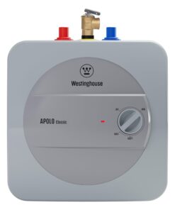 Westinghouse Electric Mini Tank Water Heater, 1.3 Gallon Point of Use Instant Hot Water Heater 120V 1440W, Small Hot Water Heater, Under Sink, Wall or Floor Mounted, Easy to Install