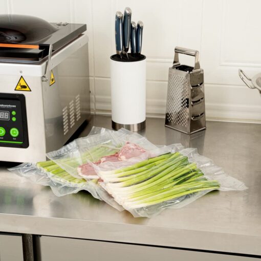 Restaurantware Fresh Hero 14 x 12 Inch Vacuum Sealer Bags 1000 Food Storage Bags - 3 mil Thick Microwavable Clear Plastic Sous Vide Bags Freezable For Storing Food Or Sous Vide Cooking - Image 8