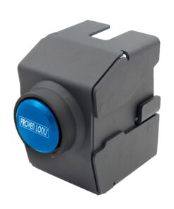 Proven Industries Model 2178-A Trailer Lock, Fits 2-Inch Yoke-Latch Trailer Couplers, Secures Safety Chains, Made in The USA, (Blue)
