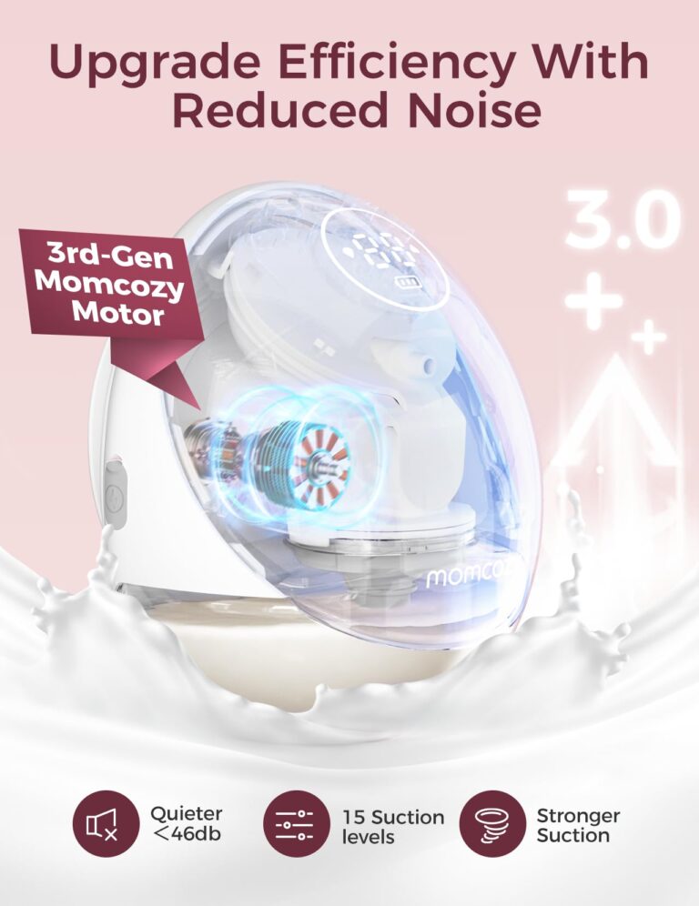 Momcozy Breast Pump Hands Free Upgraded Mobile Flow | M9, App Discreet Control with Personalized Multi-Modes & 15 Levels, Wearable Breast Pump 24mm - Image 7