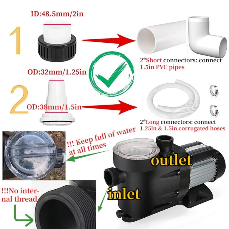 Anbull 2.5HP Swimming Pool Pump, 1850W In/Above Ground Pool Pump with 59.05'' Electric Cord, High Efficiency and Low Noise, Apply to Water Circulation in Filtration System (110-120V/60HZ) - Image 7