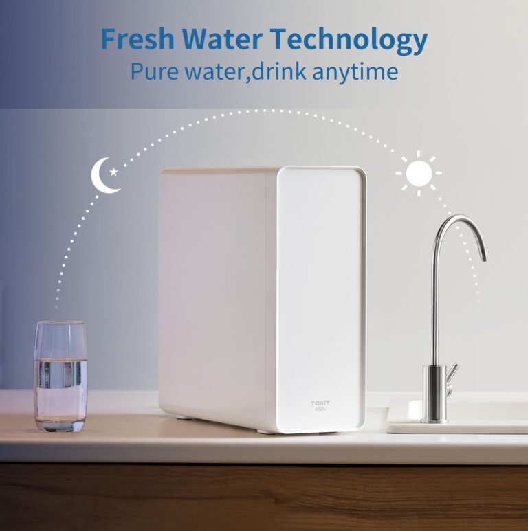 TOKIT Reverse Osmosis System, U1 SE Tankless Reverse Osmosis Water Filter, NSF/ANSI 58, Under Sink Water Filter RO System with Faucet,400 GPD 2:1 Pure to Drain,Reduces TDS - Image 2