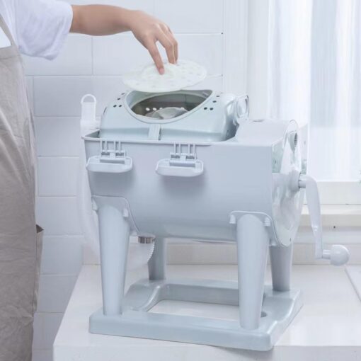 Portable Hand-Operated Drum Washing Machine, Non-Electric Manual Clothes Washer Dehydration, Hand Crank Laundry Wringer Washing Machine, Spin Dryer for Camping Apartments RV Dormitory Business Trip - Image 2