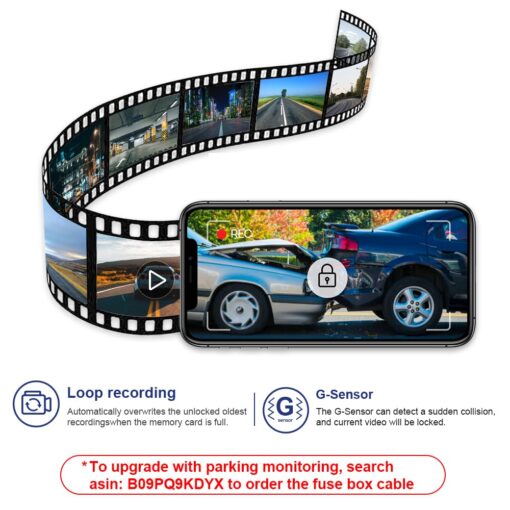 Fitcamx 4K Dash Cam Suitable for Honda CR-V 2017-2022 LX EX Touring EX-L Special Edition (Gen5), OEM Factory Look, UHD 2160P Video, Loop Recording, WiFi & APP, G-Sensor, Easy to Set, 64GB Card - Image 2