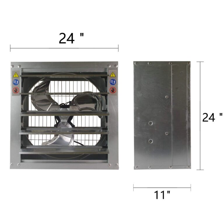 GRELWT 24" Wall Mounted Exhaust Fan - Ventilation Fans - Automatic Shutter - Vent Fan For Home Attic, Shed, or Garage Ventilation, 4390 CFM, 6180 SQF Coverage Area - Image 7