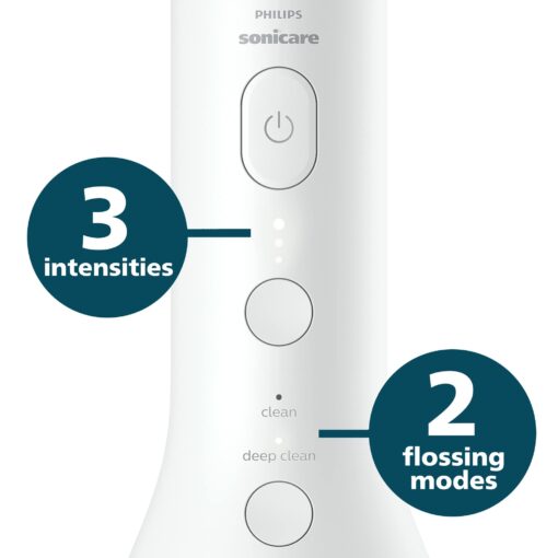 Philips Sonicare Cordless Power Flosser 3000 & ProtectiveClean 5300 Rechargeable Electric Power Toothbrush, Black, HX6423/34 - Image 5