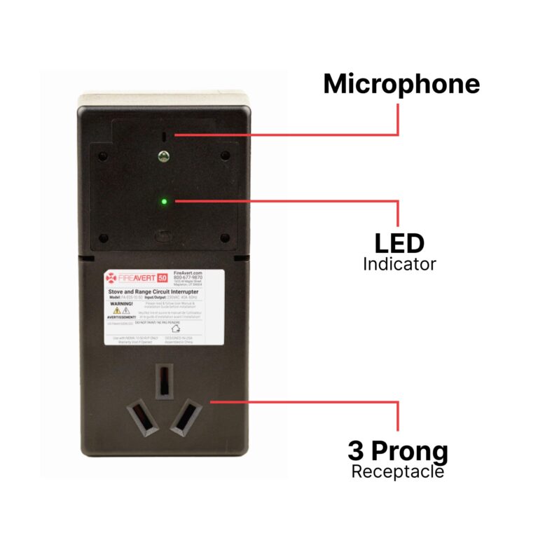 FireAvert - Electric Auto Stove Shut-Off Safety Device (3 or 4 Prong), Oven Monitoring Solution for Senior Citizen and Elderly Parents, As Seen On Shark Tank (3-Prong) - Image 4