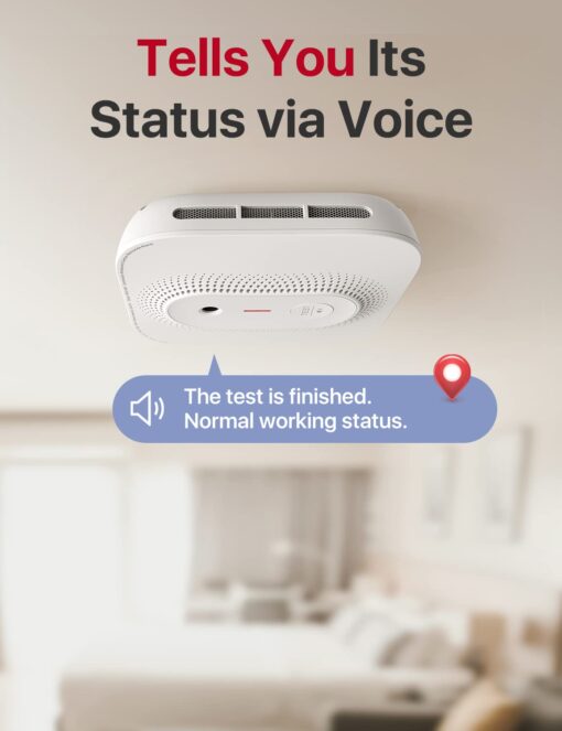 X-Sense Battery Powered Combination Smoke and Carbon Monoxide Detector with Voice Location, Wireless Interconnected Smoke Detector Carbon Monoxide Detector Combo, Model XP02-WR, 6-Pack - Image 7