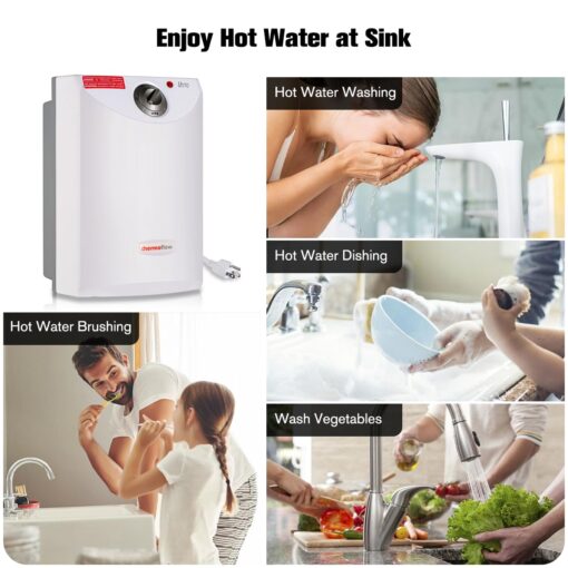 Thermoflow Electric Mini Tank Water Heater, 2.5 Gallon 120V Corded Under Sink Small Hot Water Heater for Point of Use Instant Hot Water - Image 7