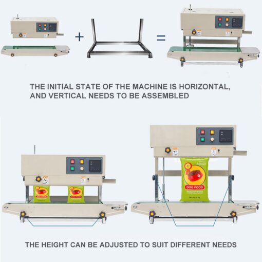 Sumeve Continuous Band Sealer Automatic Continuous Sealing Machine Vertical/Horizontal Sealing Sealer for PVC Membrane Bag Film 110V - Image 7