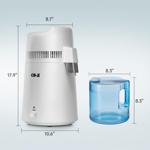 CO-Z 6L Water Distiller, Larger 1.6 Gal Countertop Home Distillers, Distilling Pure Water Machine for Home Table Desktop, Distilled Water Making Machine, Water Purifier to Make Clean Water for Home - Image 2