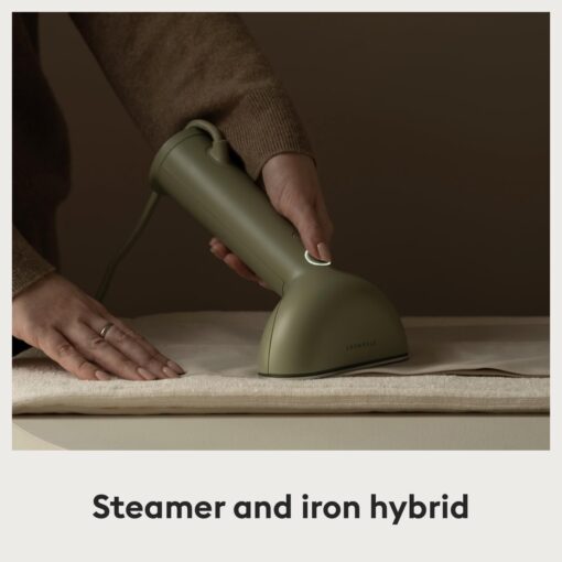 Steamery Handheld Clothes Steamer Cirrus 3, 1200W, US Plug, Heated Ironing Plate, Fast Heat Up, Garment Wrinkle Remover, Green - Image 3