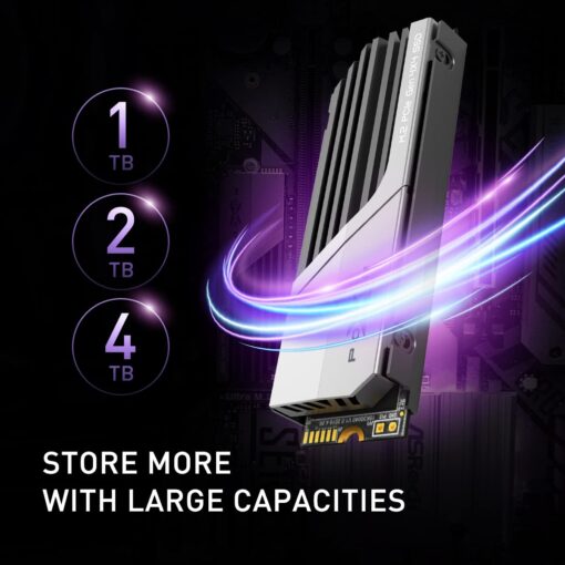 Silicon Power 2TB XS70 Nvme PCIe Gen4 M.2 2280 SSD R/W Up to 7,300/6,800 MB/s, DRAM Cache, with Built-in PS5 Heatsink, Compatible with PlayStation 5 (SP02KGBP44XS7005) - Image 5