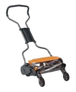 Fiskars Push Mower - 18" Cut Width Manual Reel Mower with No Motor - Grass Cutter with Steel Blades that Stay Sharp - Eco-Friendly Lawn Care