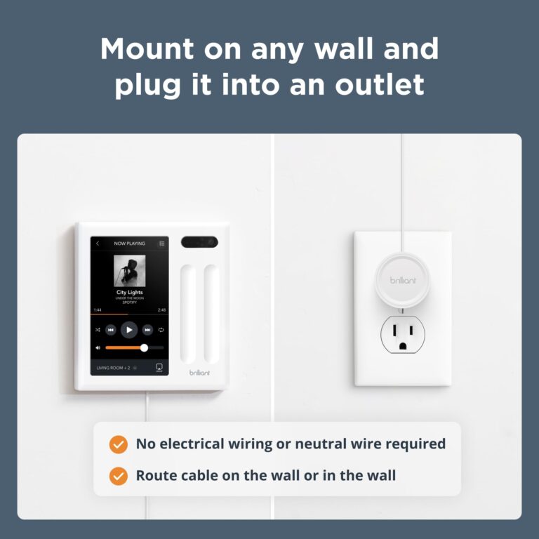 Brilliant Smart Home Control (Plug-In Panel) — Alexa Built-In & Compatible with Ring, Sonos, Hue, Google Nest, Wemo, SmartThings, Apple HomeKit — In-Wall Touchscreen Control for Lights, Music, & More - Image 6