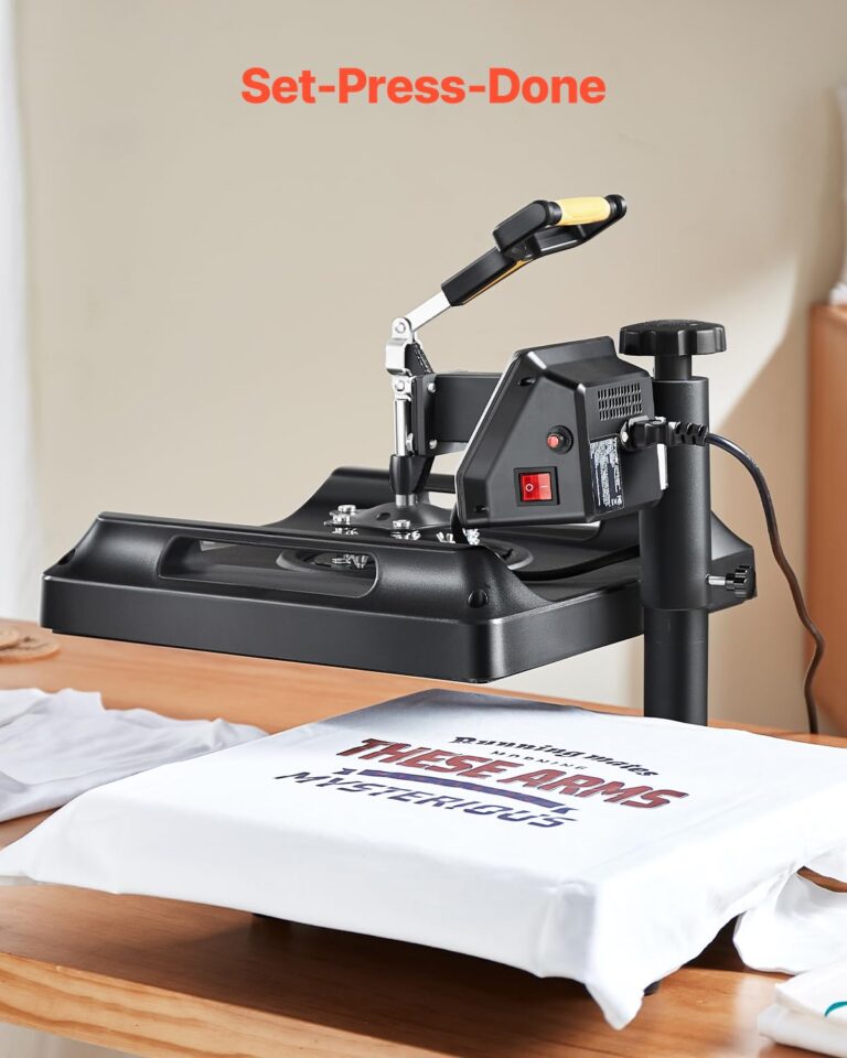 VEVOR 8 in 1 Heat Press Machine 15x15 Inch, 360° Swing Away Tshirt Press, Digital Professional Sublimation Heat Transfer for T Shirts Hat Cap Mug Plate - Image 5