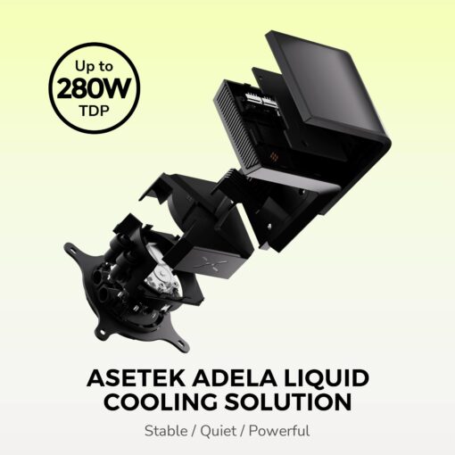 TRYX Panorama SE 360 ARGB 360mm AIO Rotatable 6.5'' AMOLED Curved Screen 3D Anamorphic Effect Customizable AIO Cooler 360mm Asetek Adela 280w TDP ARGB Fan Intel LGA 1851/1700/1200/115X AMD AM5/AM4 - Image 7