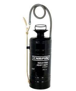 Chapin 1352 Made in the USA 3 Gallon Heavy Duty Tri-Poxy Steel Industrial Metal Tank Sprayer with 18 Inch Brass Wand, 36 Inch Reinforced Hose and Brass Nozzle and Shut Off, Black