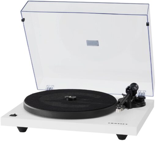 Crosley C6B-WH Belt-Drive Bluetooth Turntable Record Player with Adjustable Tone Arm, White - Image 6